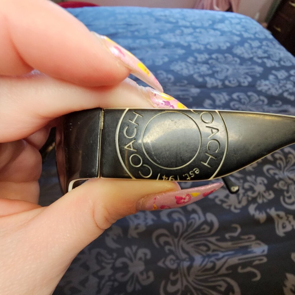 Coach Rectangular Full Rim Designer Eyeglasses Fr… - image 5